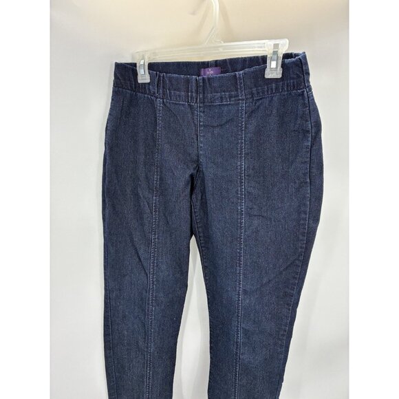 NYDJ Leggings Womens 6 Dark Wash Pull On Stretch Denim Skinny Pants Jeans Look - Picture 2 of 6